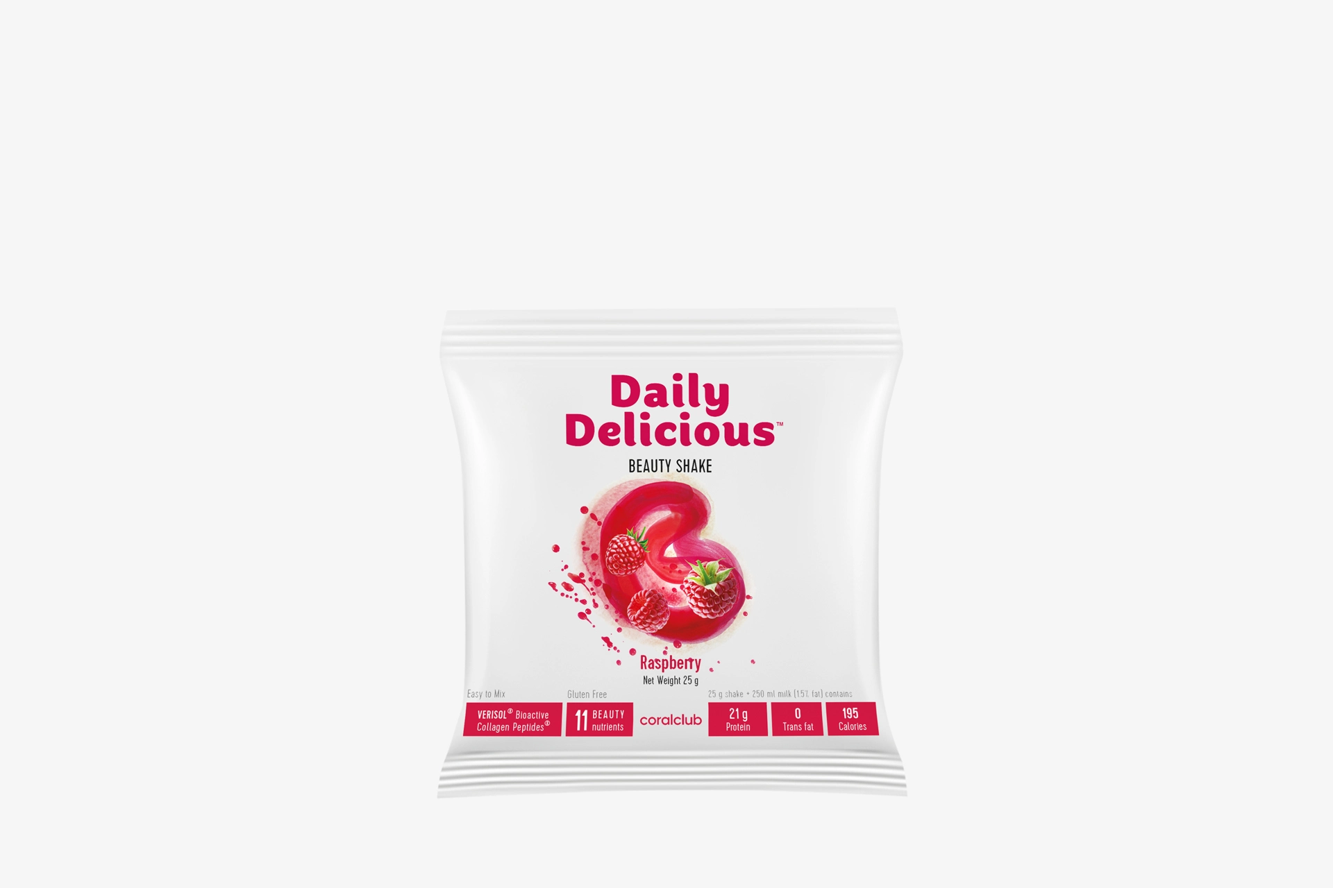 Daily Delicious Beauty Shake cu aromă de zmeură
