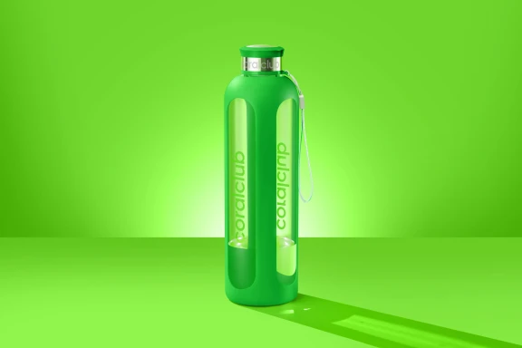 Recipient din sticlă ClearWater, verde